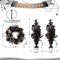 Halloween Lighted Black Rose with Orange Glitter Urn Porch Trees and Wreath/Teardrop Set
